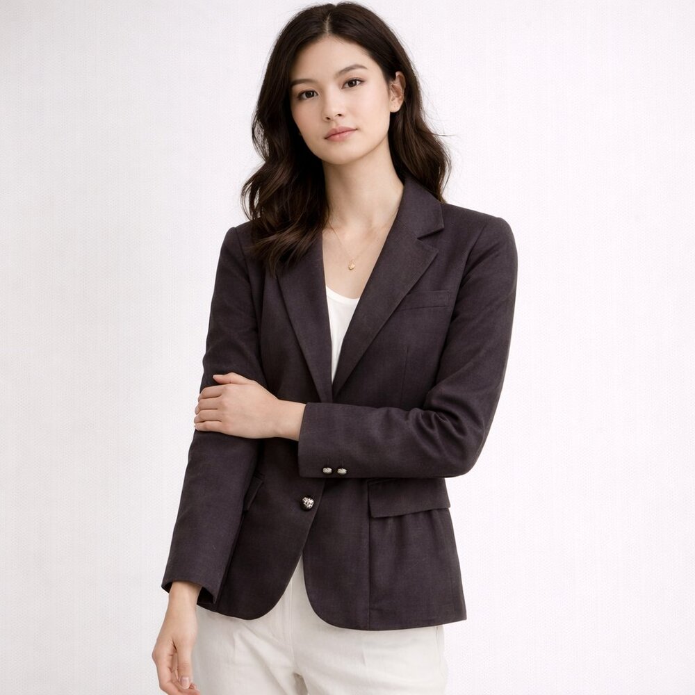 TRIBAL | Dark Brown Blazer Jacket - women's Size 6